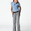 SMOCKED ANILINE BLUE T-SHIRT