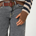 CHAQUETA PUNTO RAYA BROWN