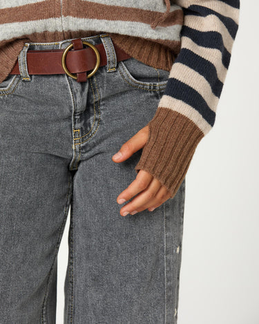 CHAQUETA PUNTO RAYA BROWN