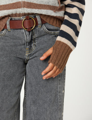 CHAQUETA PUNTO RAYA BROWN