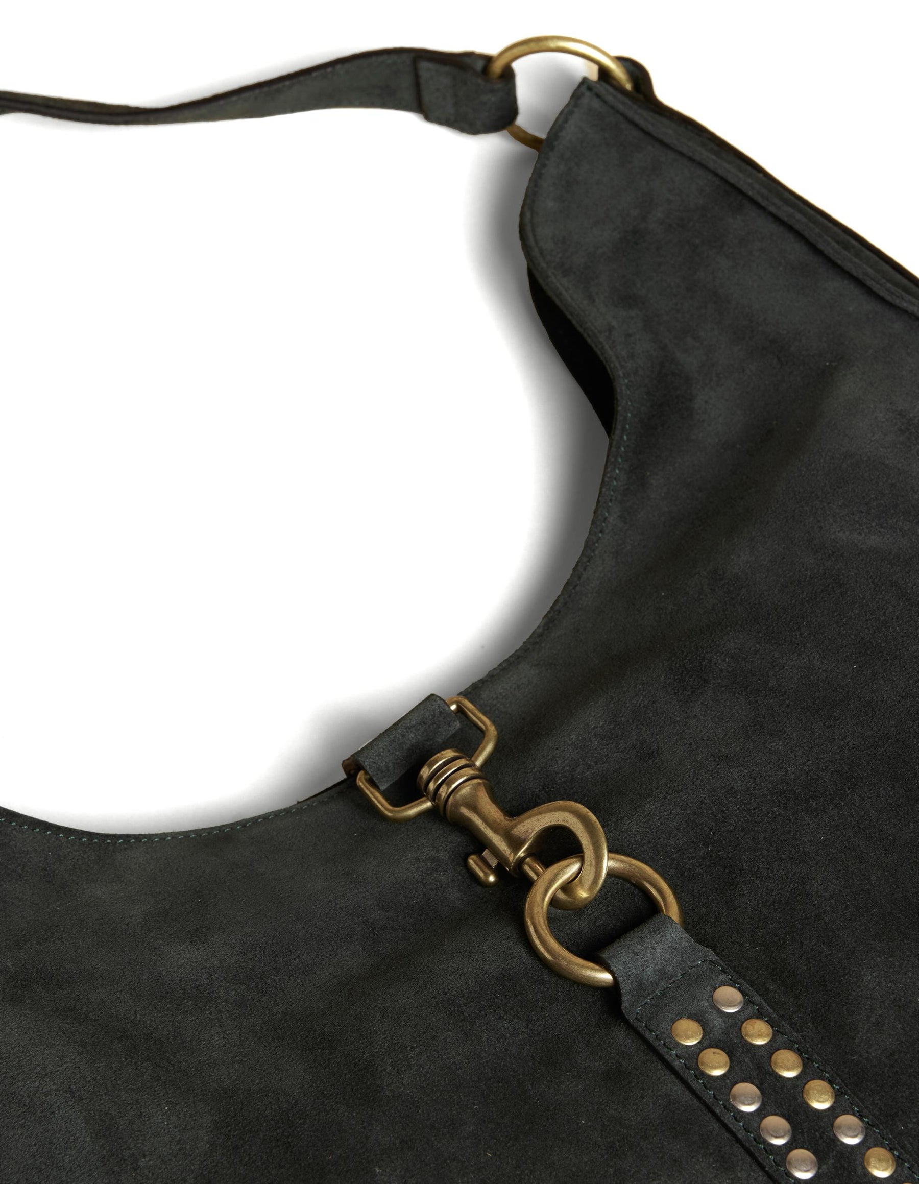 GREEN SUEDE SHOPPING BAG