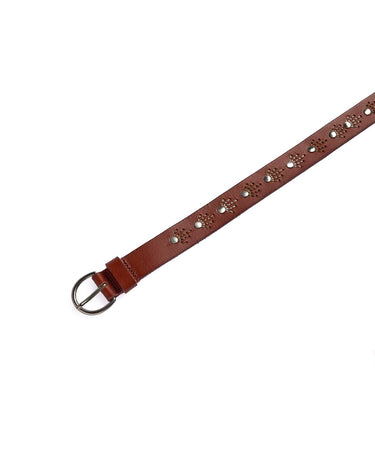 GARNET STUDDED AND EMBROIDERED BELT