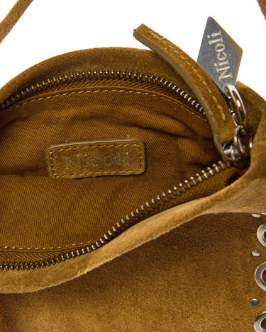BARK SUEDE FRINGED CROSSBODY BAG