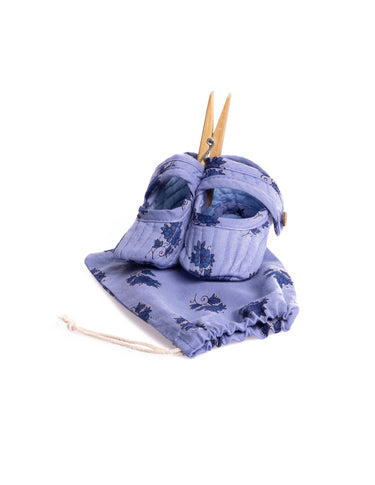 BABY SHOE PRINT BUTI BLUE