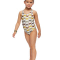 Traje baño ondas mostaza