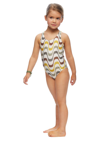 Traje baño ondas mostaza