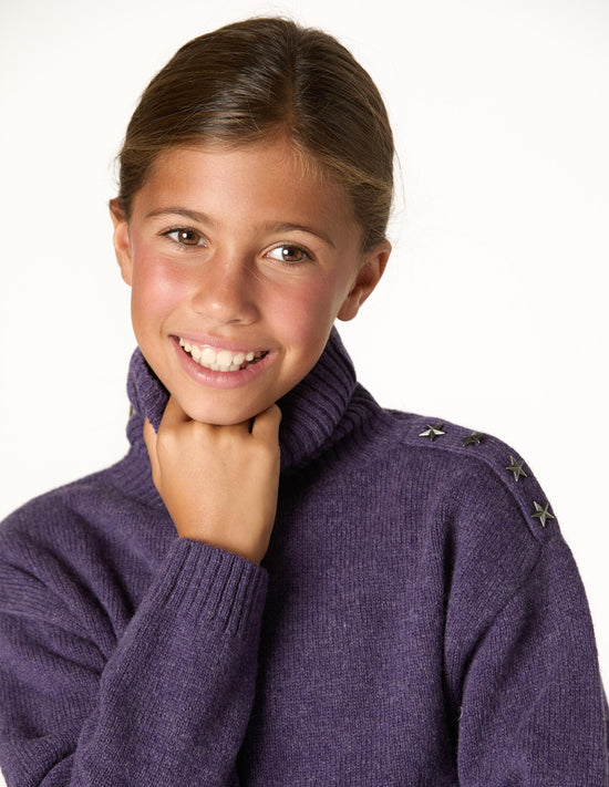 PENSÉE BUTTON TURTLENECK SWEATER