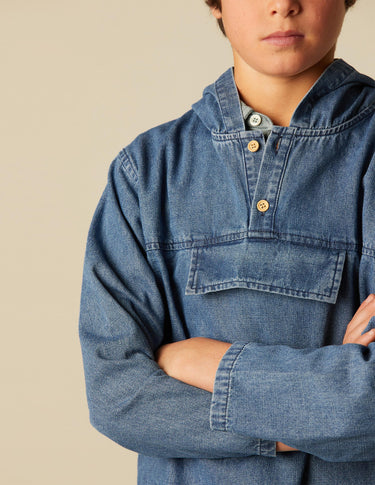 DENIM SWEATSHIRT
