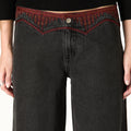 BLACK ETHNIC EMBROIDERED PANTS