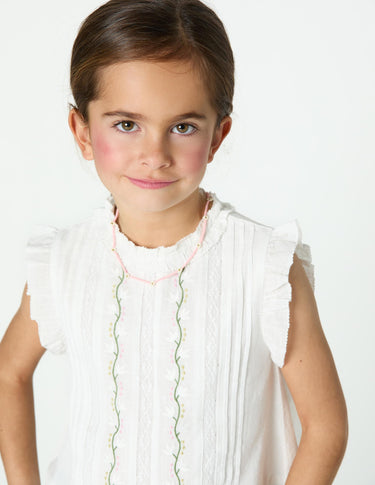 EMBROIDERED FLOWER SHIRT