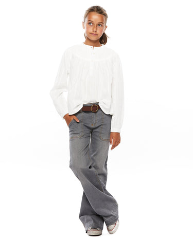 Raw yoke shirt