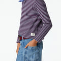 PURPLE STRIPED T-SHIRT