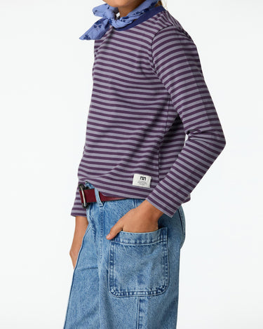 PURPLE STRIPED T-SHIRT
