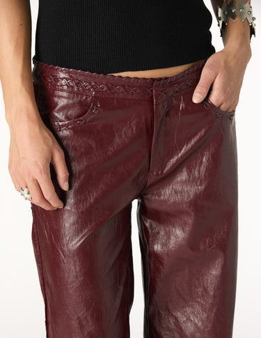 PANTALÓN TRENZADOS BURGUNDY