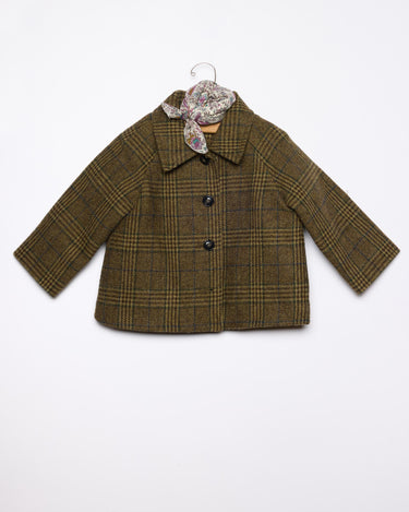 ABRIGO CUELLO PICO CUADRO GREEN