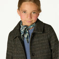 ABRIGO CUELLO PICO CUADRO GREY