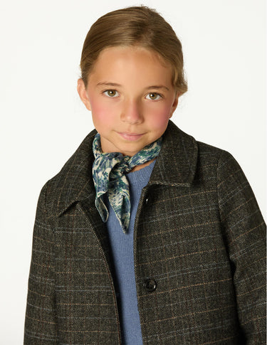 ABRIGO CUELLO PICO CUADRO GREY