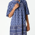 BUTI BLUE PRINT DRESS