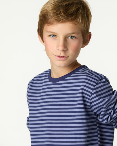 BLUE STRIPED T-SHIRT