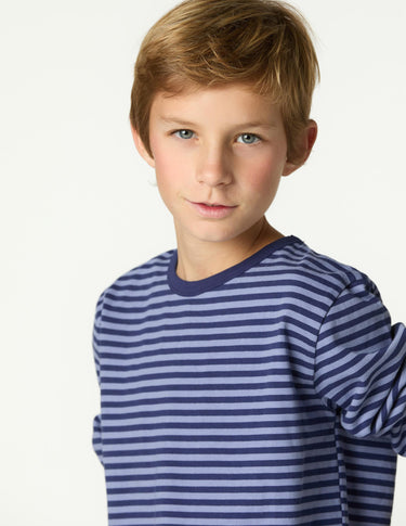 BLUE STRIPED T-SHIRT