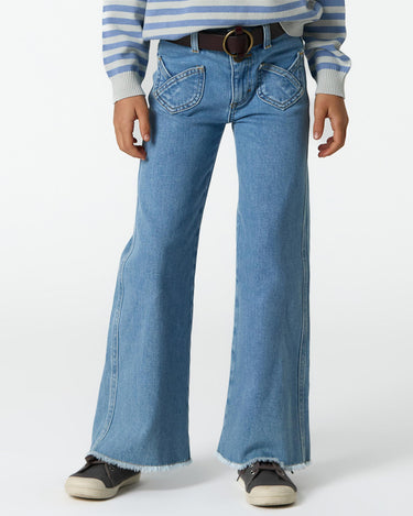 CRISS-CROSS POCKET PANTS BLUE