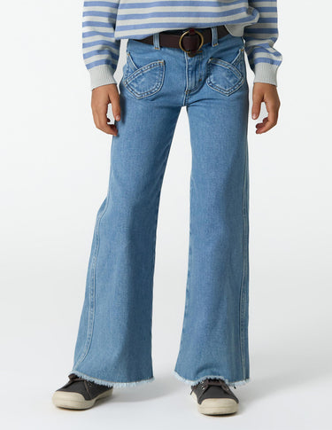 CRISS-CROSS POCKET PANTS BLUE