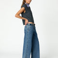 EMBROIDERED BLUE NN TROUSERS