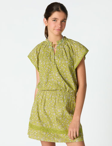 ALGAE TOILE PRINT DRESS