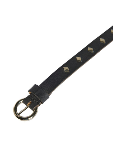 CINTURÓN PIEL TACHAS ROMBO NEGRO