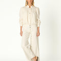 ECRU MANDARIN COLLAR JACKET
