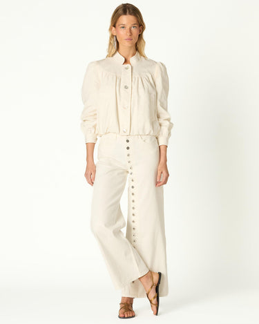 ECRU MANDARIN COLLAR JACKET