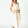 ECRU SQUARE NECK TOP