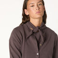 CHAQUETA PAÑUELO CHOCOLATE