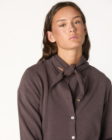 CHAQUETA PAÑUELO CHOCOLATE