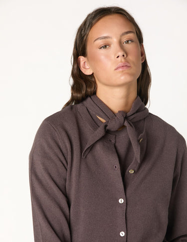 CHAQUETA PAÑUELO CHOCOLATE