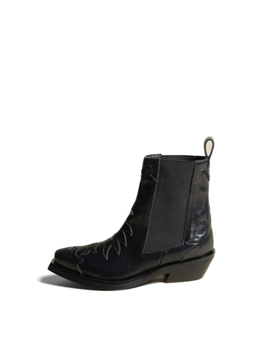 BLACK COWBOY BOOT