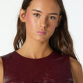 BURGUNDY FRINGE DRESS