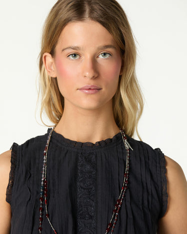 ANTHRACITE DUNGAREE TOP
