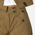 PANTALÓN BOLSILLOS BOTÓN KHAKI