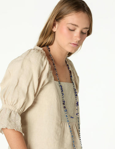 CAMISA LINO LACE CAPPUCCINO