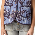 VINTAGE PRINT ANILINE BLUE VEST