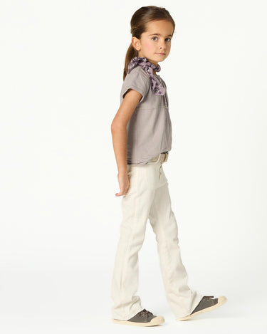 IRON GREY RUCHED T-SHIRT