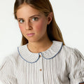ECRU STRIPED SHIRT STITCHING