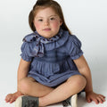 ANILINE BLUE SMOCKED DRESS