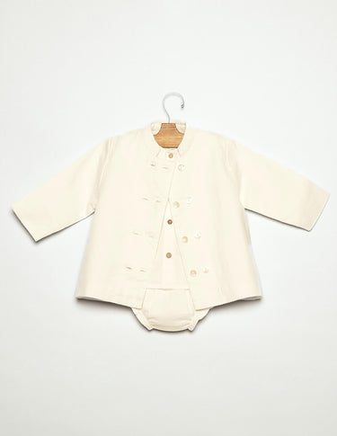WHITE PIQUÉ JACKET