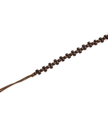 BROWN BEADED BELT