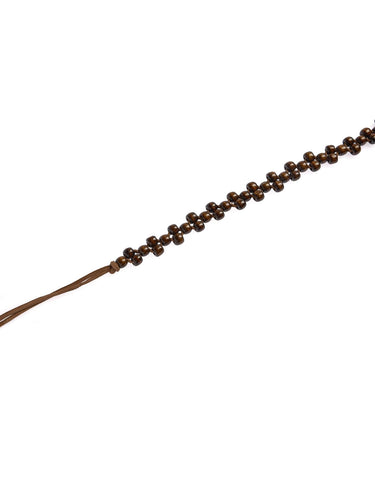 BROWN BEADED BELT