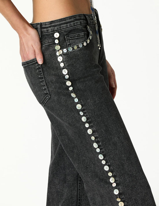 DENIM BOTONES NÁCAR GRIS