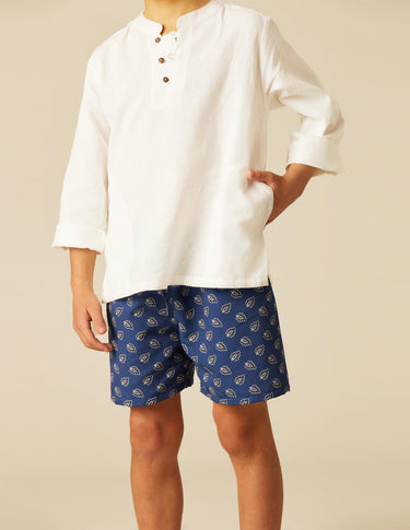 WHITE KURTA SHIRT
