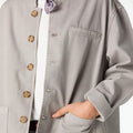 MAO COLLAR JACKET IRON GREY